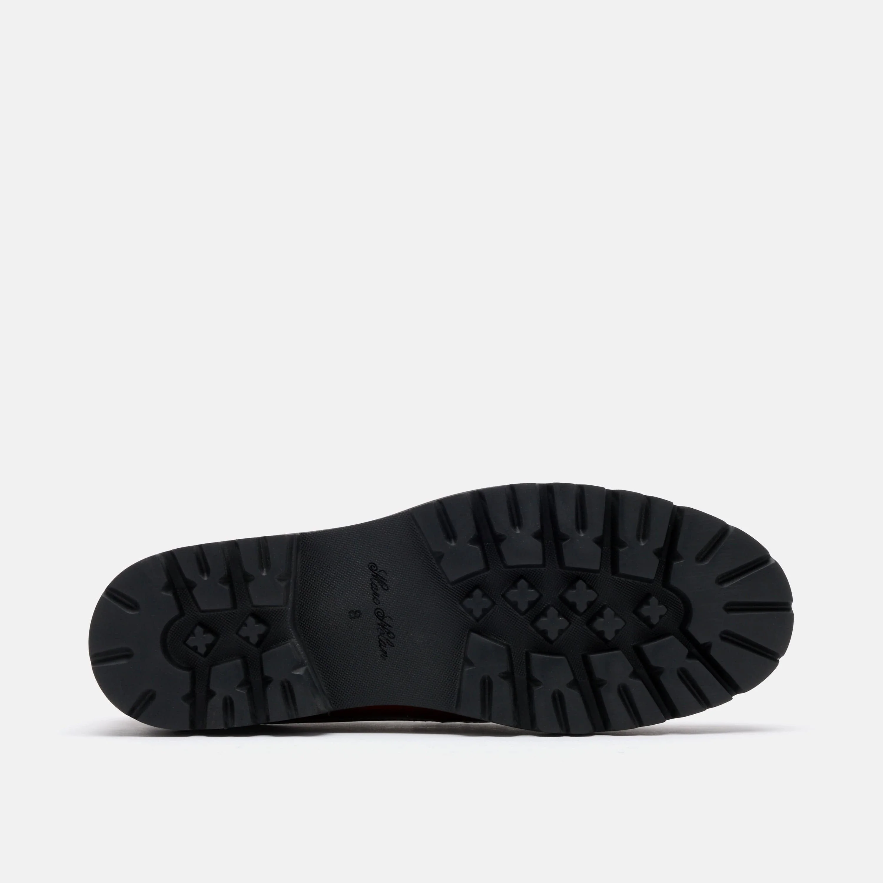 Adler Mahogany Leather Lug Penny Loafers - Image 6