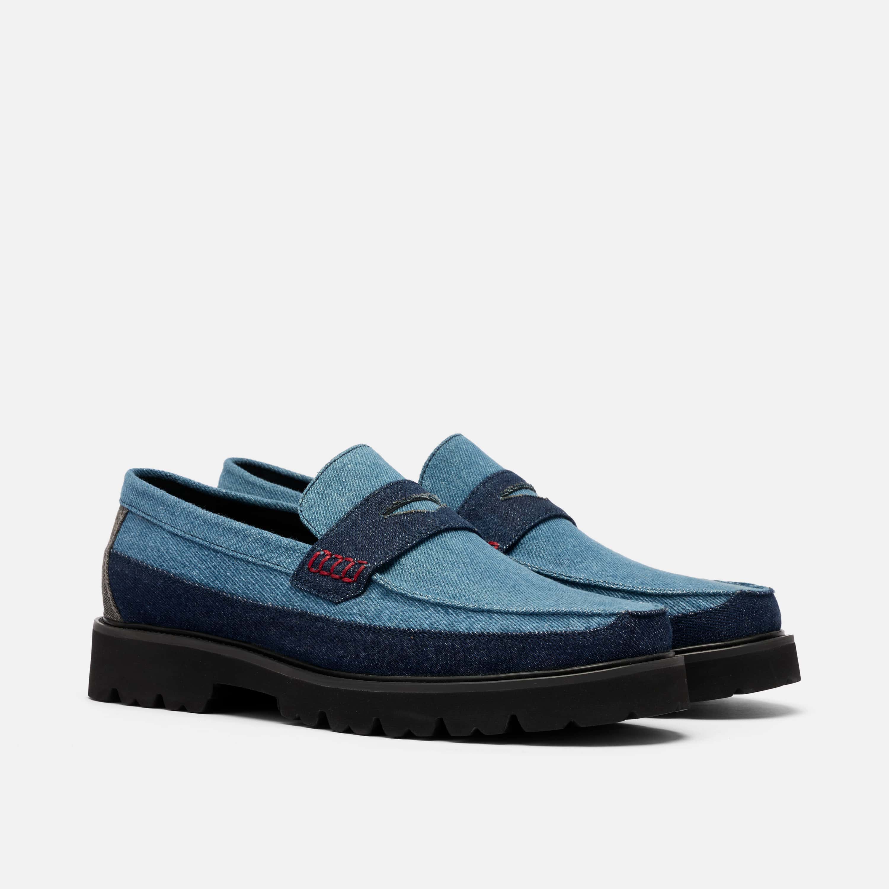 Adler Denim Lug Penny Loafers - Image 2