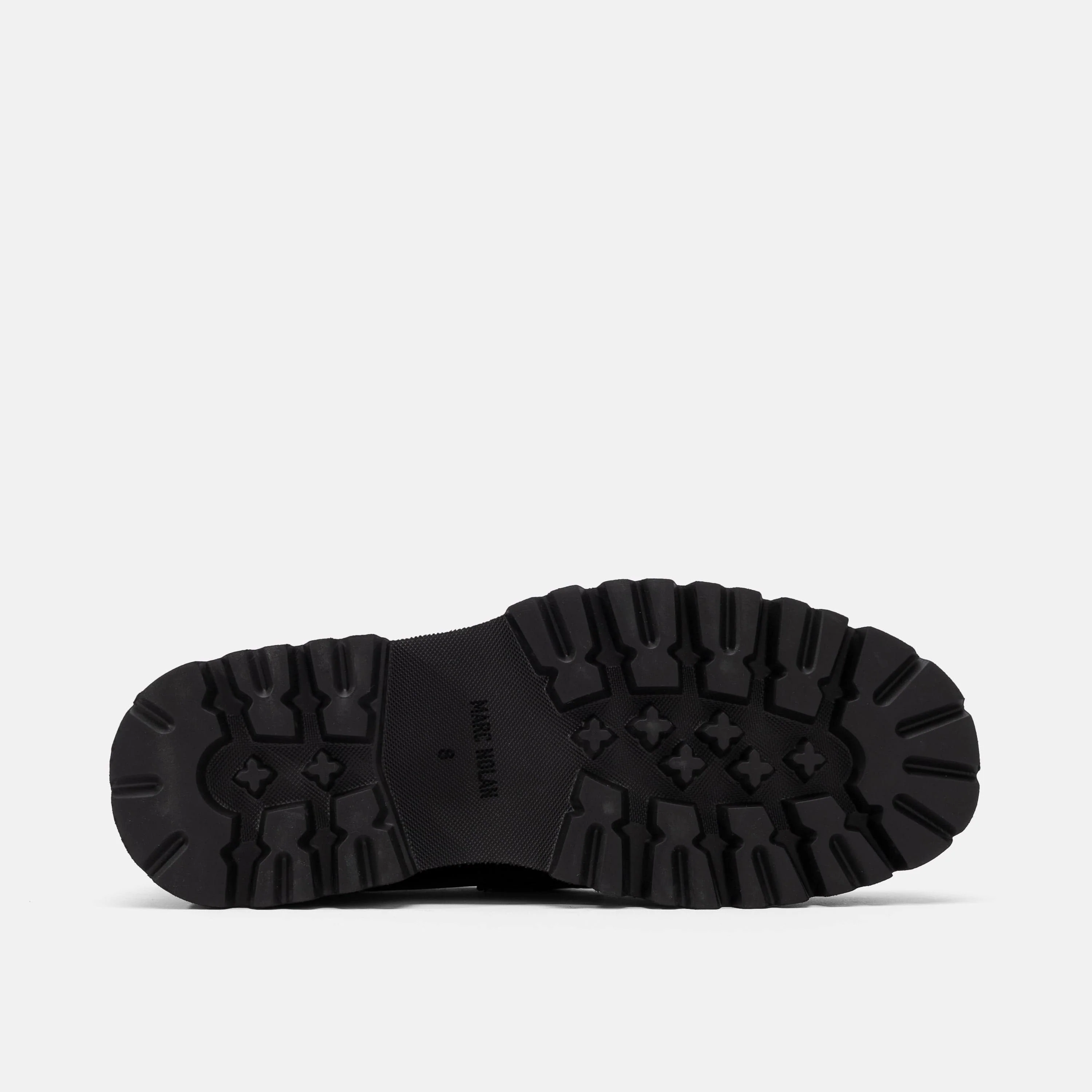 Blake Black/White Patent Leather Lug Bit Loafers - Image 6