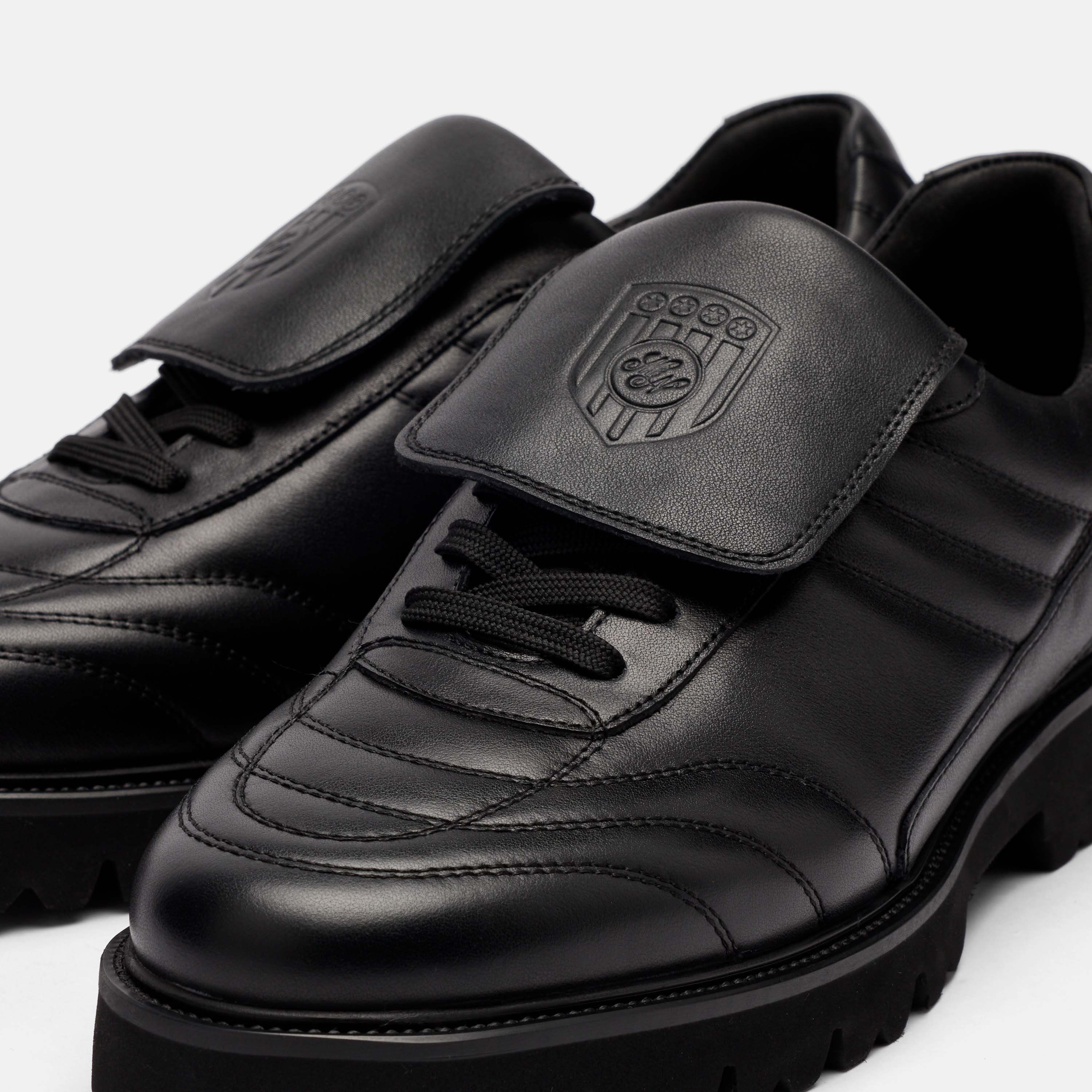 Johan Black Leather Lug Soccer Derbys - Image 3