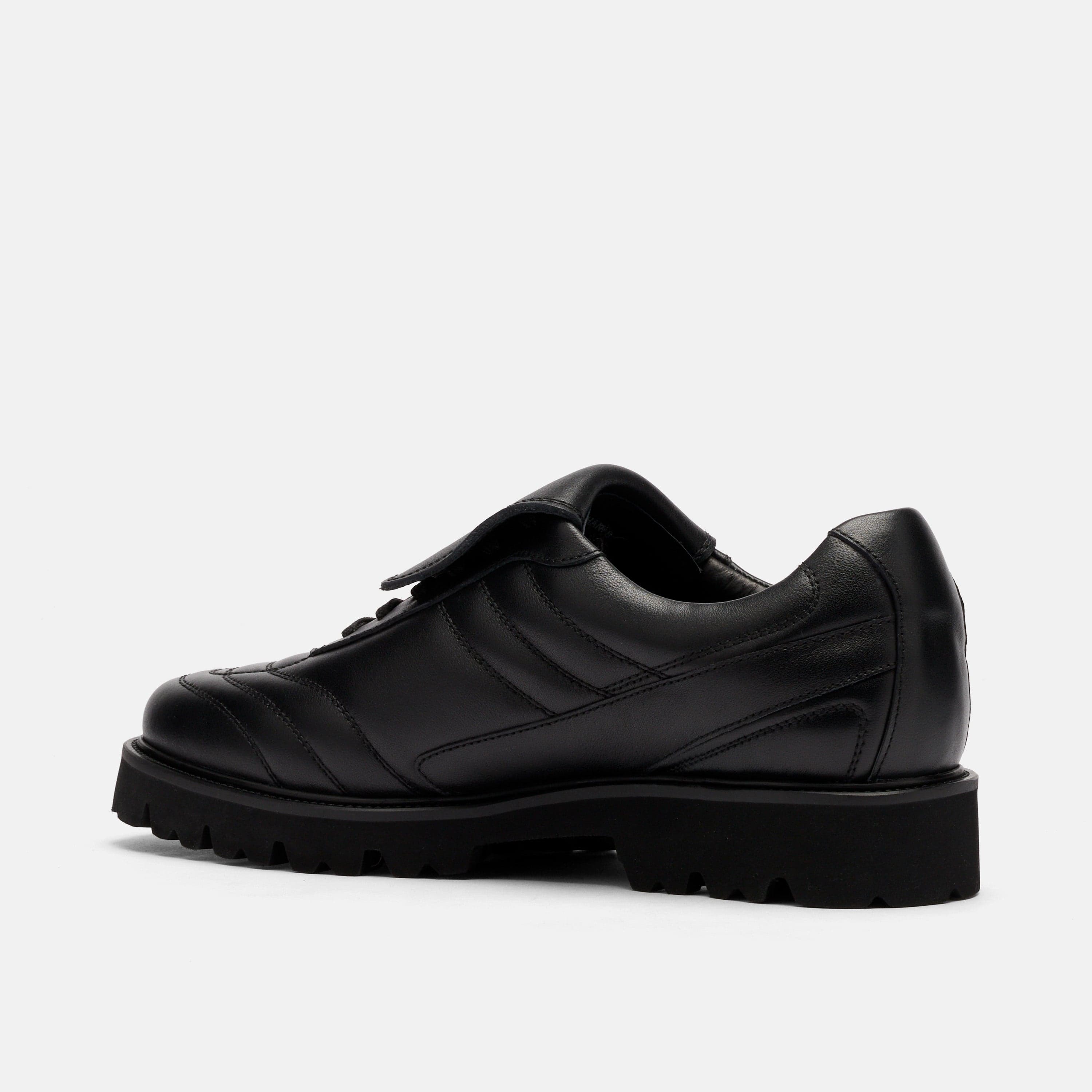 Johan Black Leather Lug Soccer Derbys - Image 4