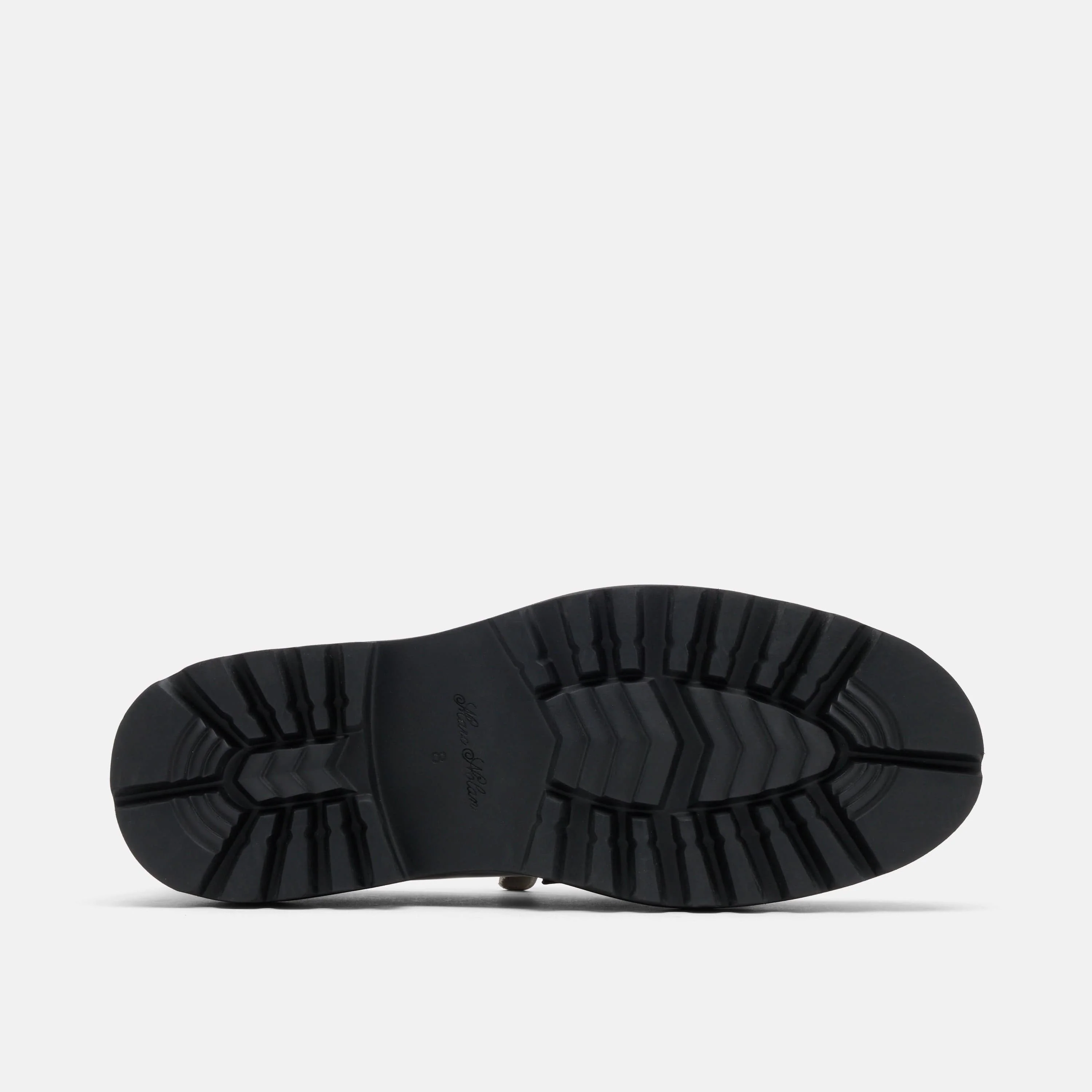 Journey Black/White Leather Lug Tassel Loafer - Image 7