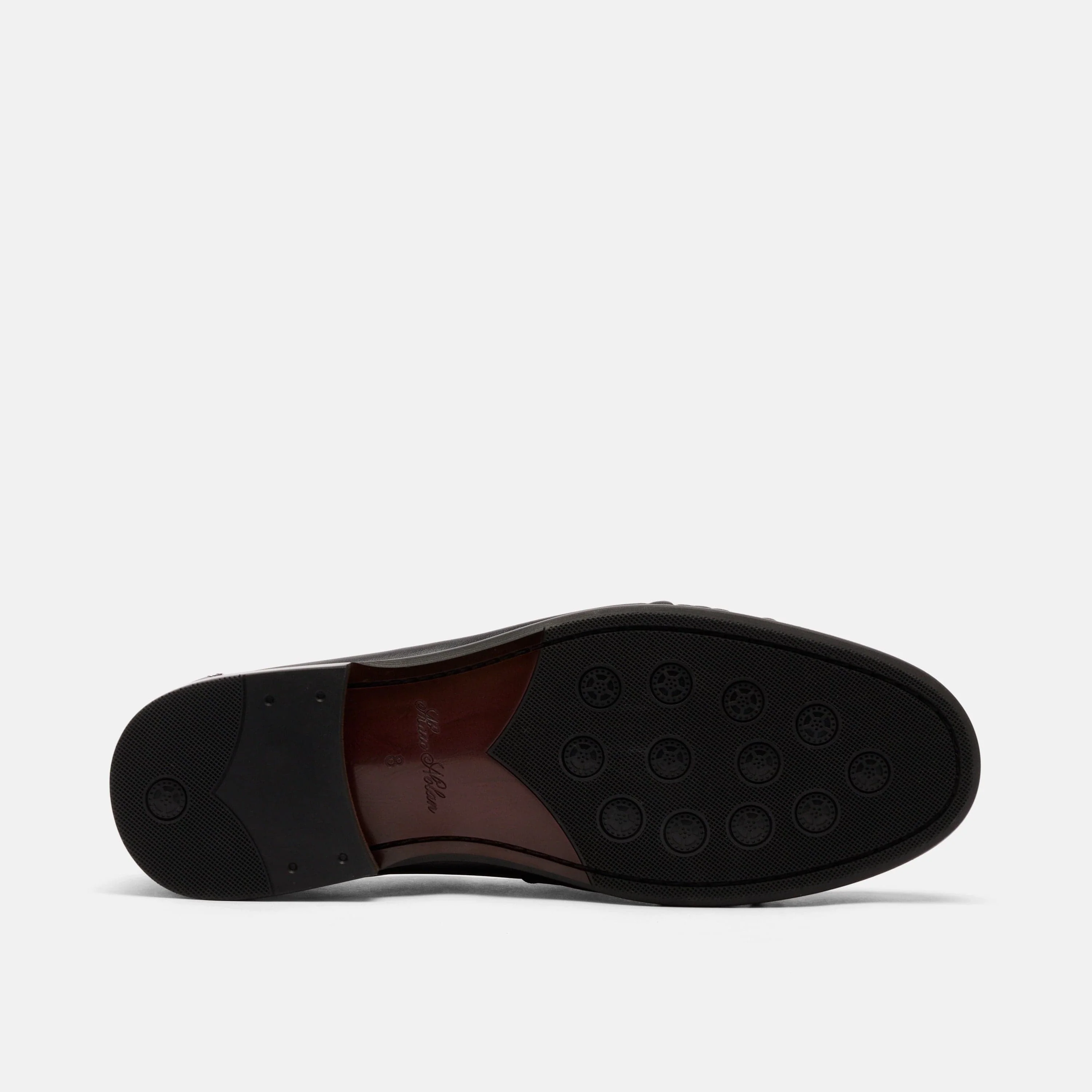 Kennedy Black Pleated Leather Penny Loafers - Image 7