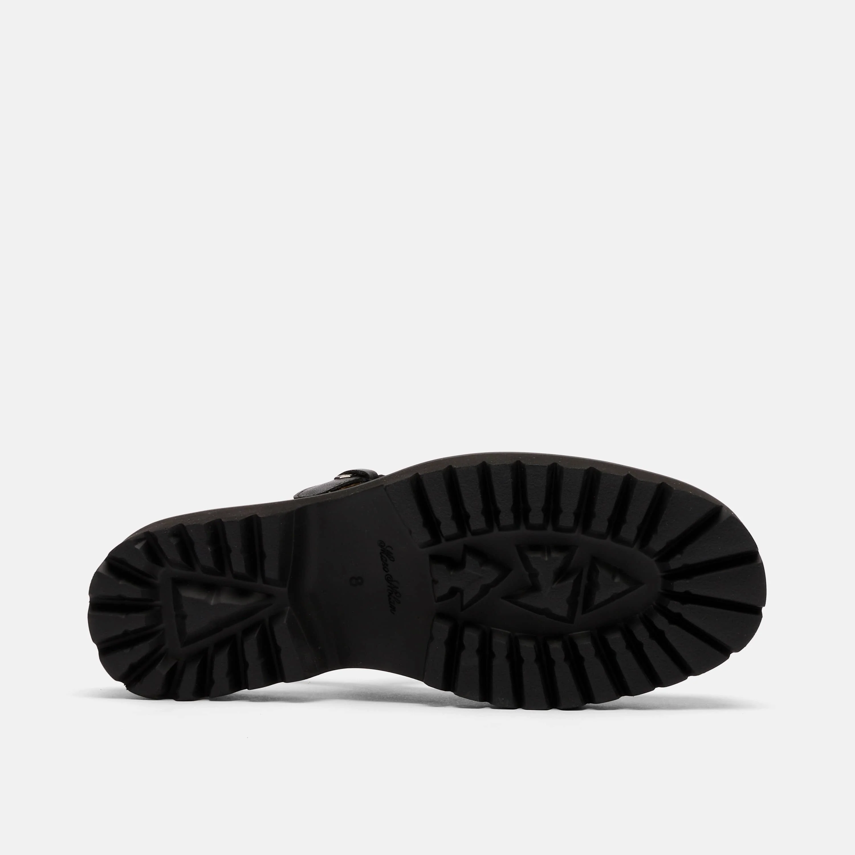Luna Black Leather Mary Jane Lug Slingbacks - Image 6