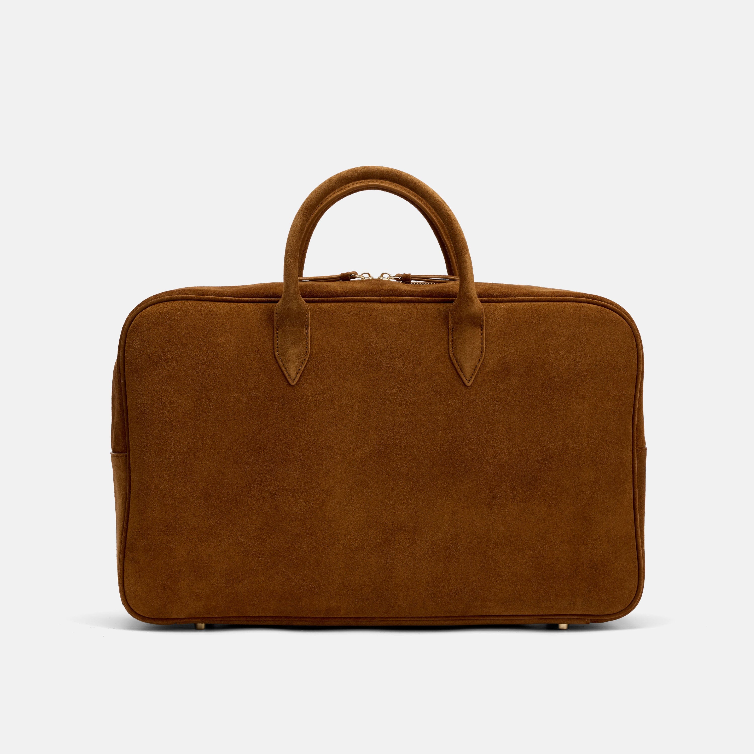 Marc Nolan Toffee Suede Briefcase Duffle - Image 6