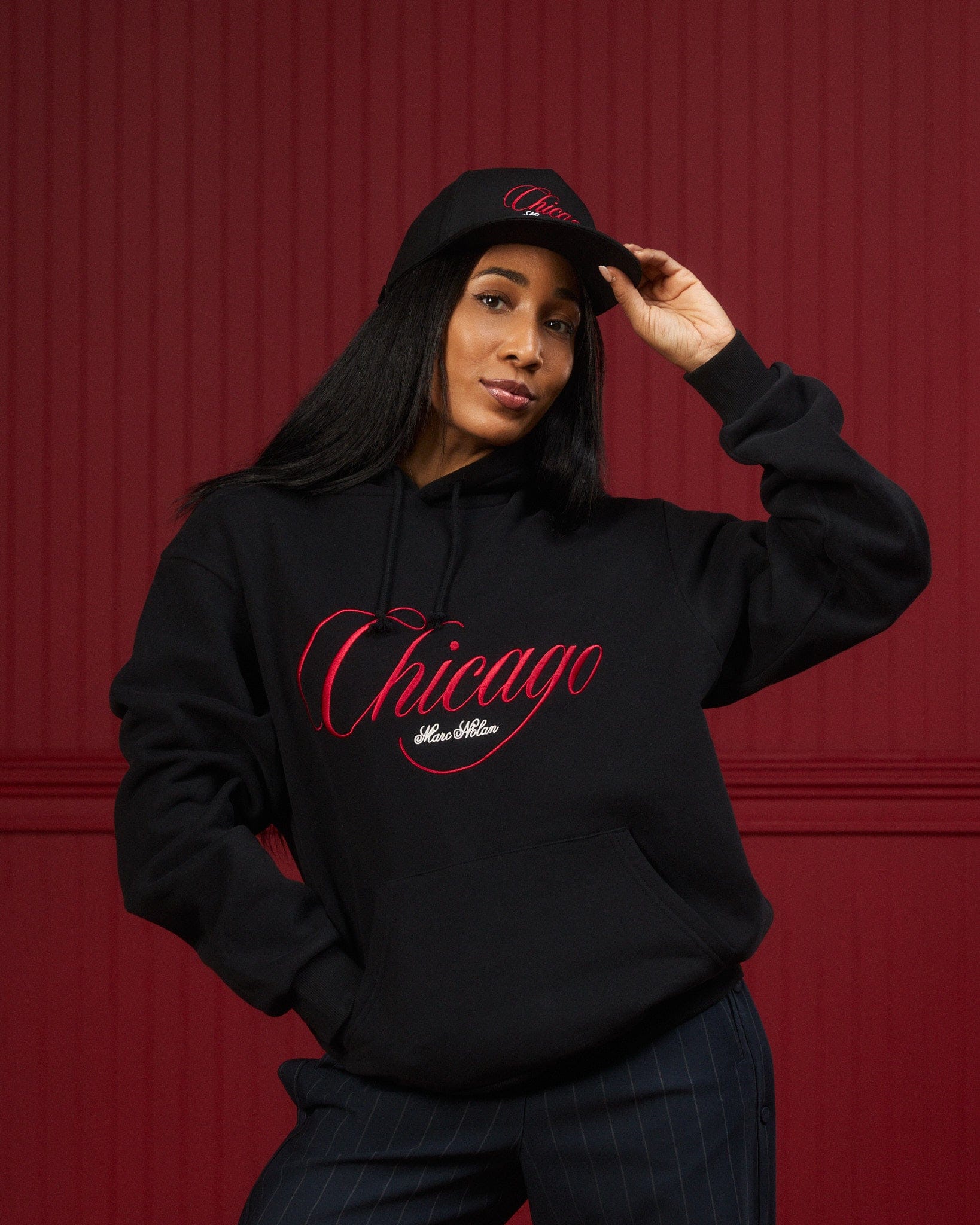 Marc Nolan Chicago Hoodie - Black - Unisex - Image 6
