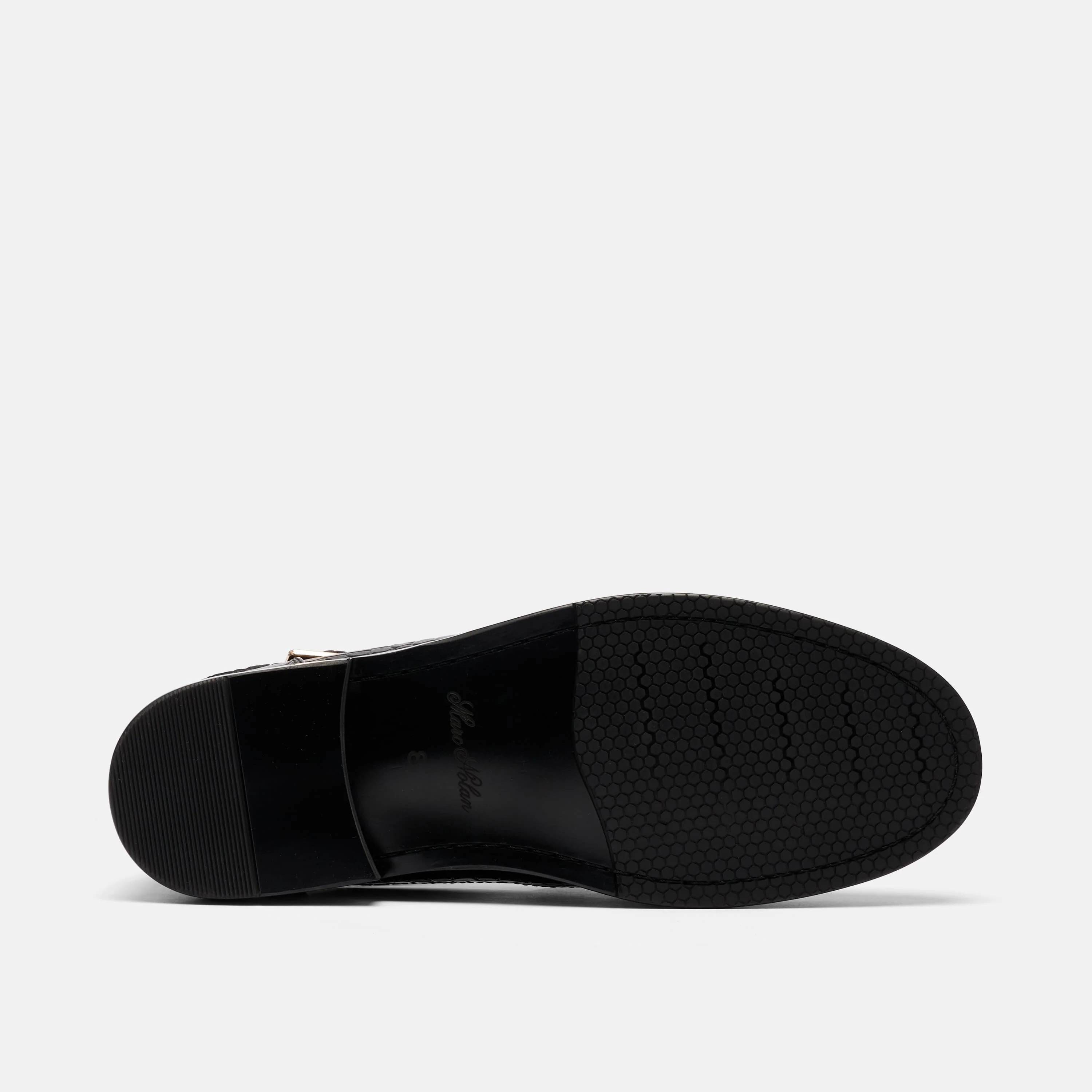 Mariner Black Crocskin Leather Fisherman Sandals - Image 6