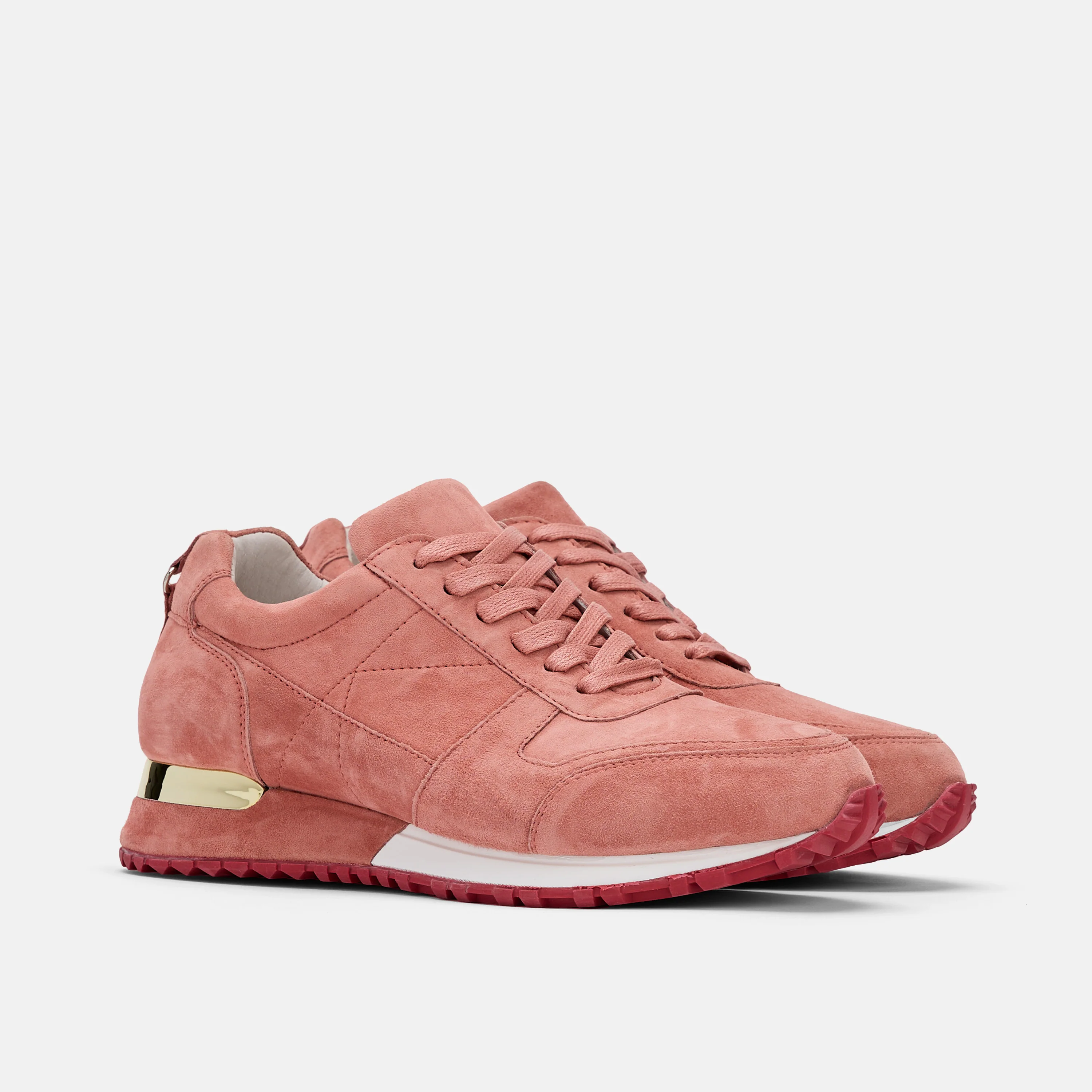 Ms. Ash Coral Pink Suede Trainers - Image 2