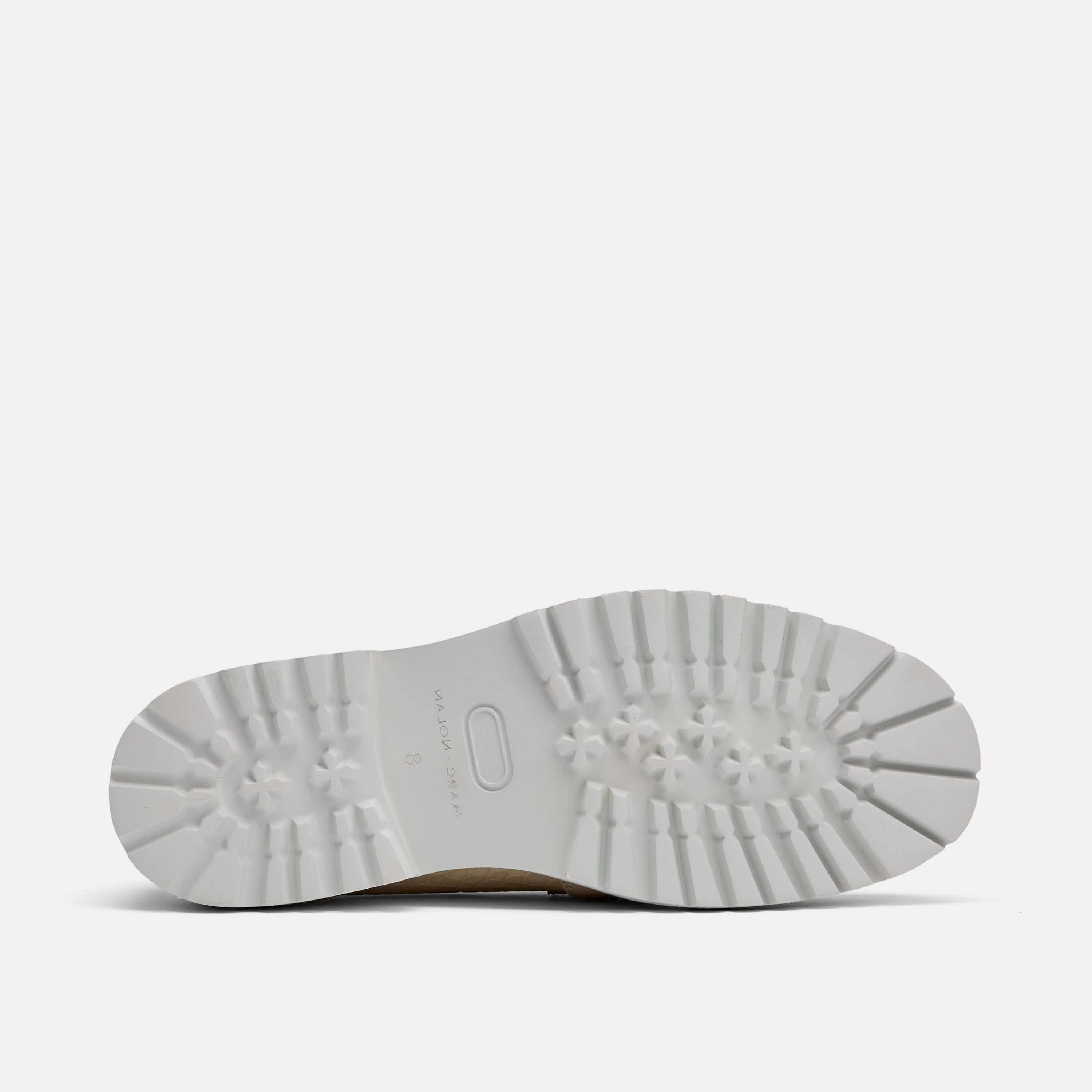 Ms. Boulevard Beige Croc Leather Bit Loafers - Image 6