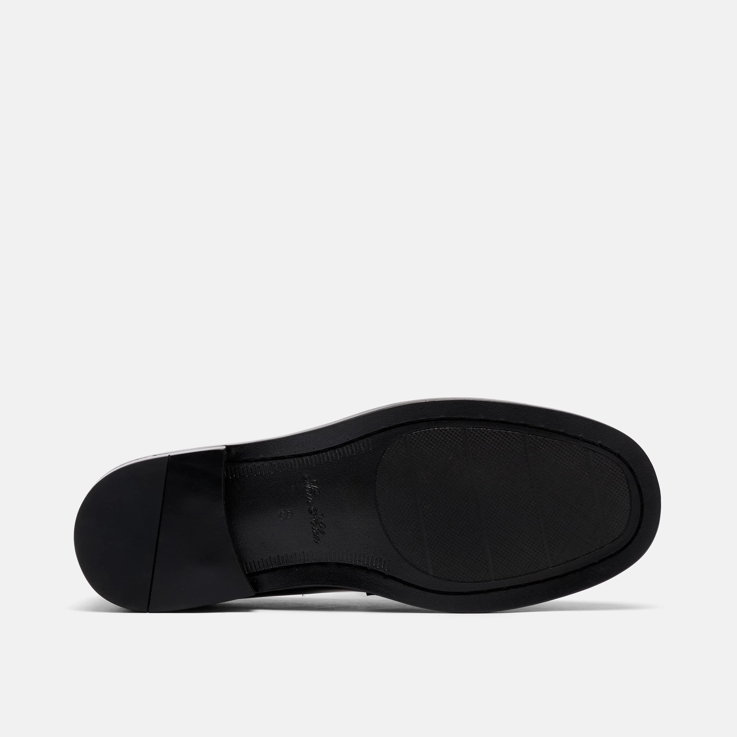 Ms. Calum Black/White Calf Leather Penny Loafers - Image 6
