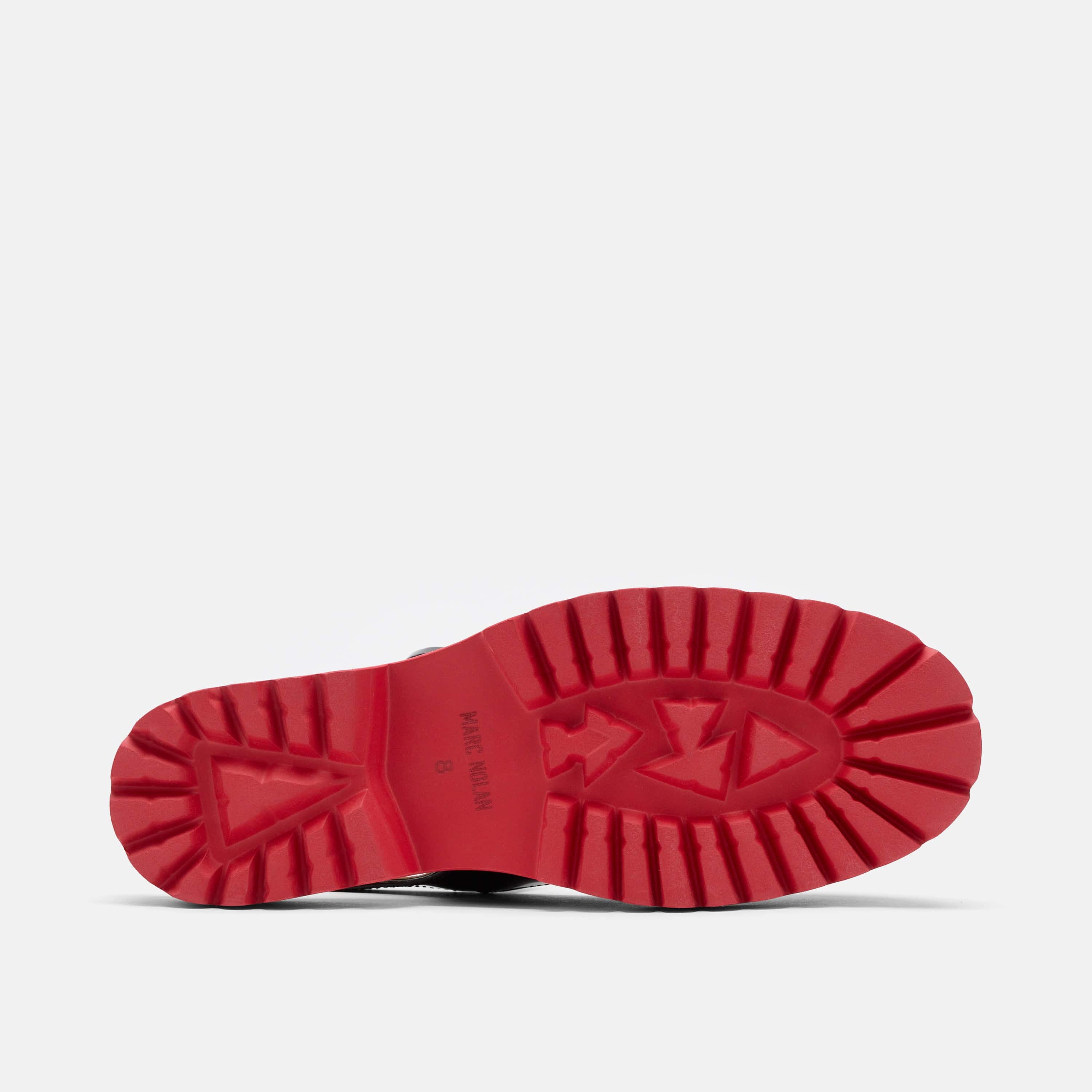 Luna Black/Red Leather Mary Jane Lug Slingbacks - Image 6