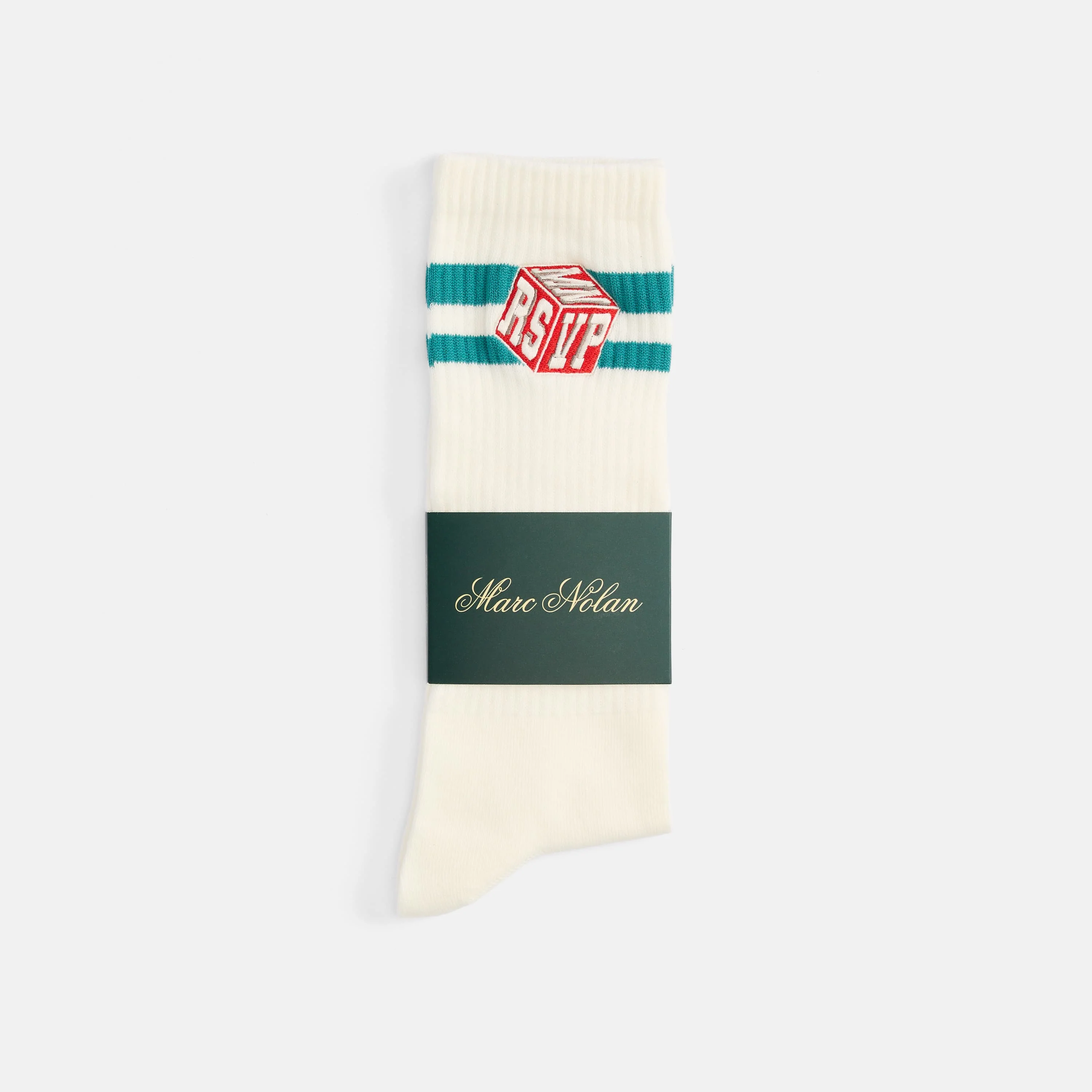 RSVP Gallery White Embroidered Socks