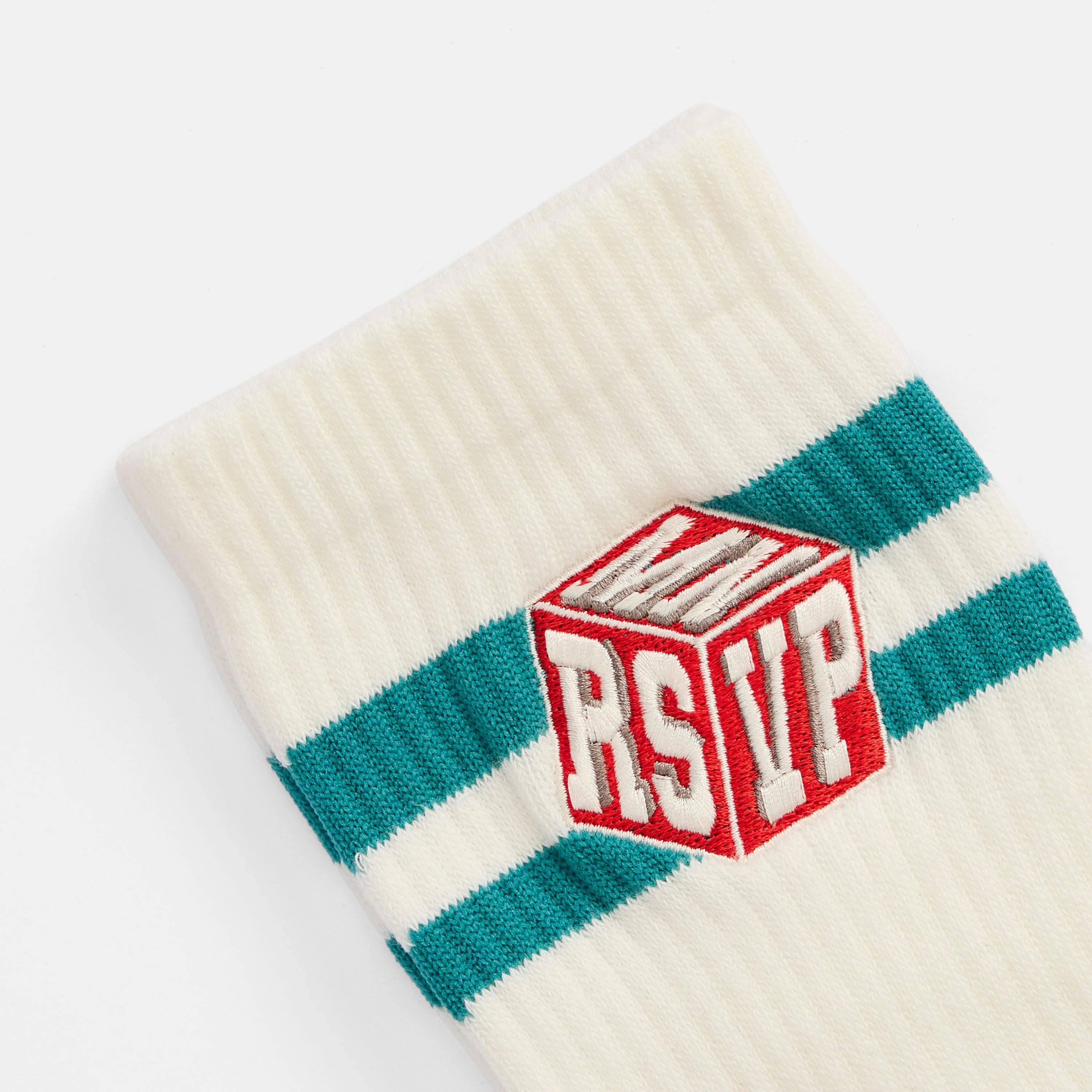 RSVP Gallery White Embroidered Socks - Image 3