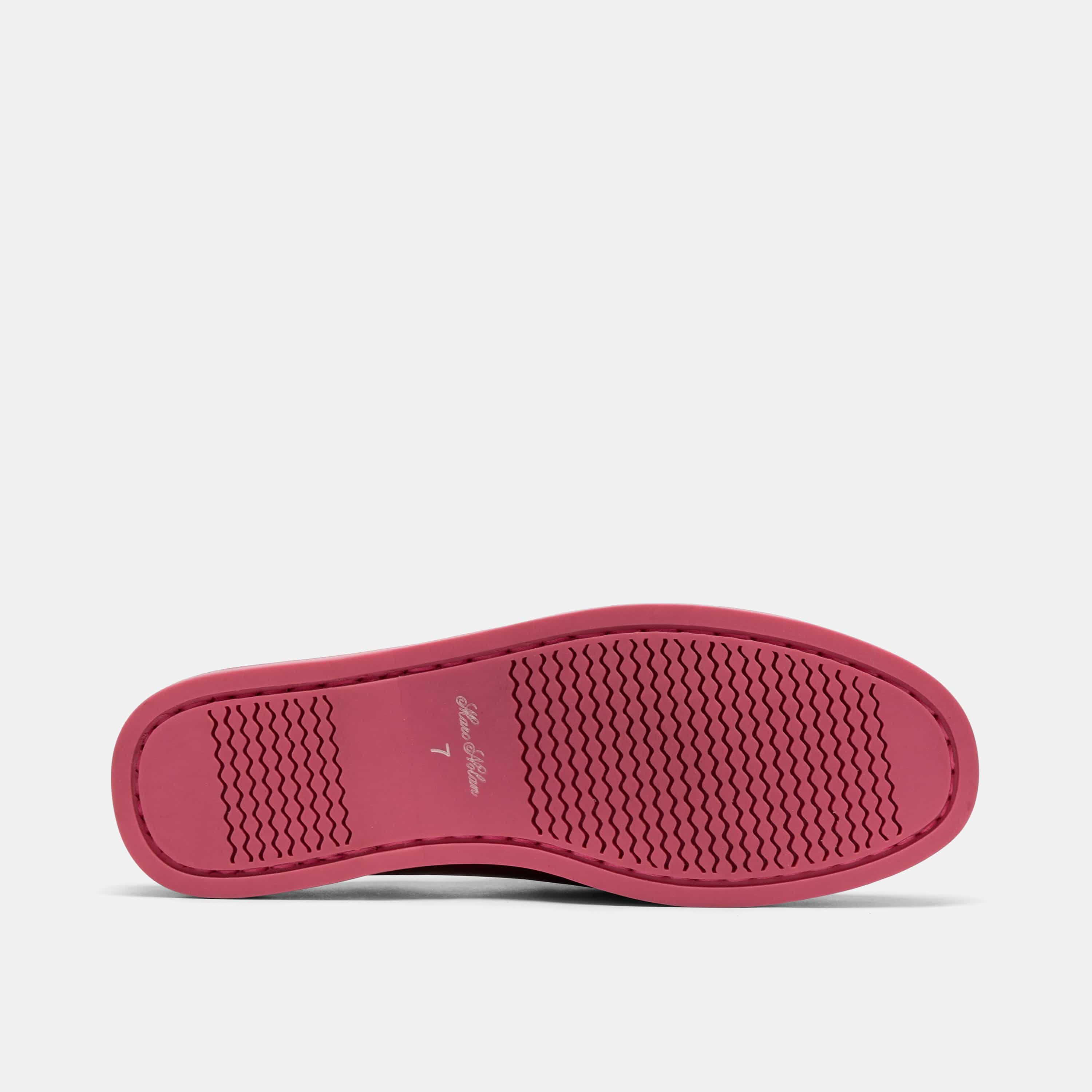 Selene Brown/Pink Pleated Leather Boat Shoe Mules - Image 6
