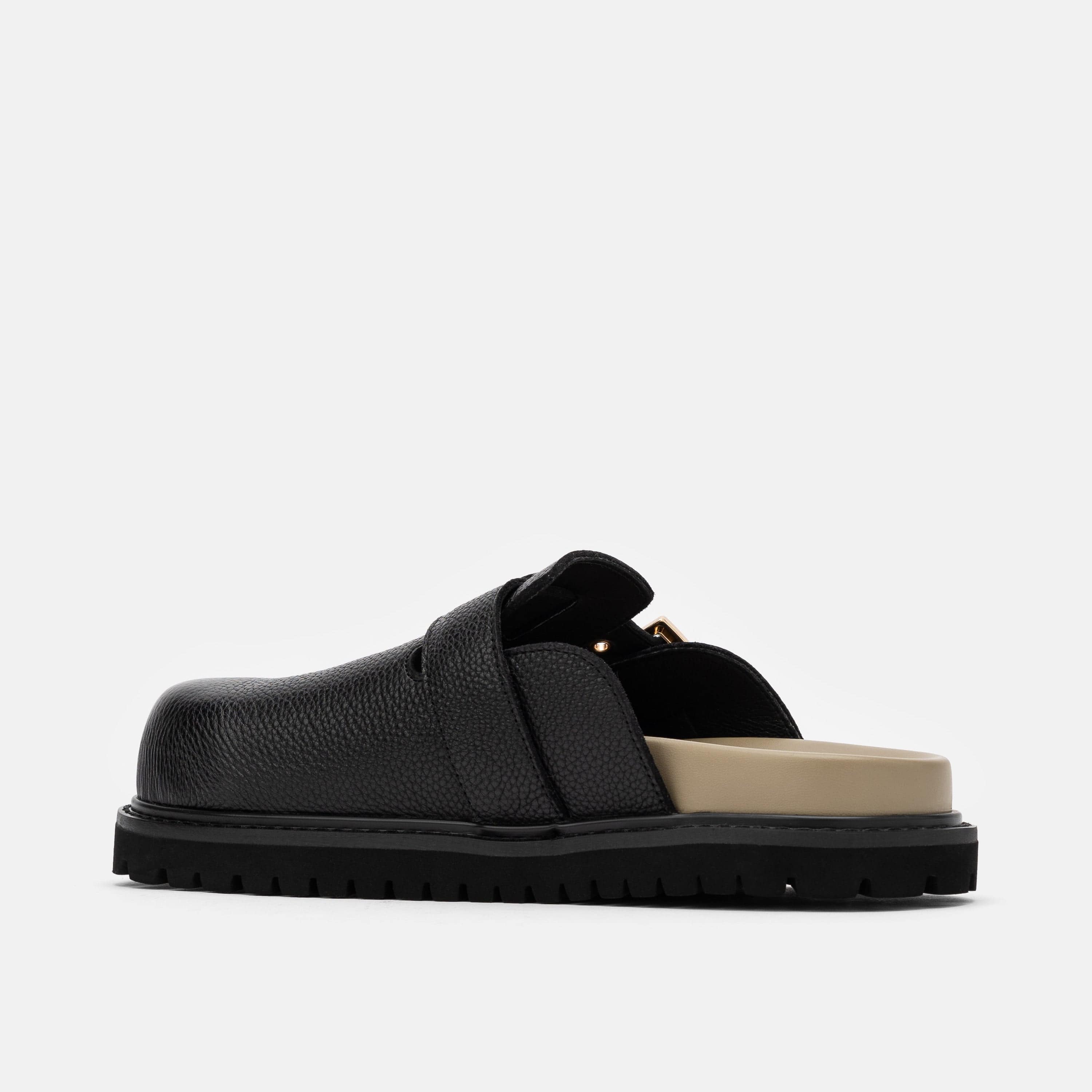 Shiloh Black Leather Clogs - Image 4