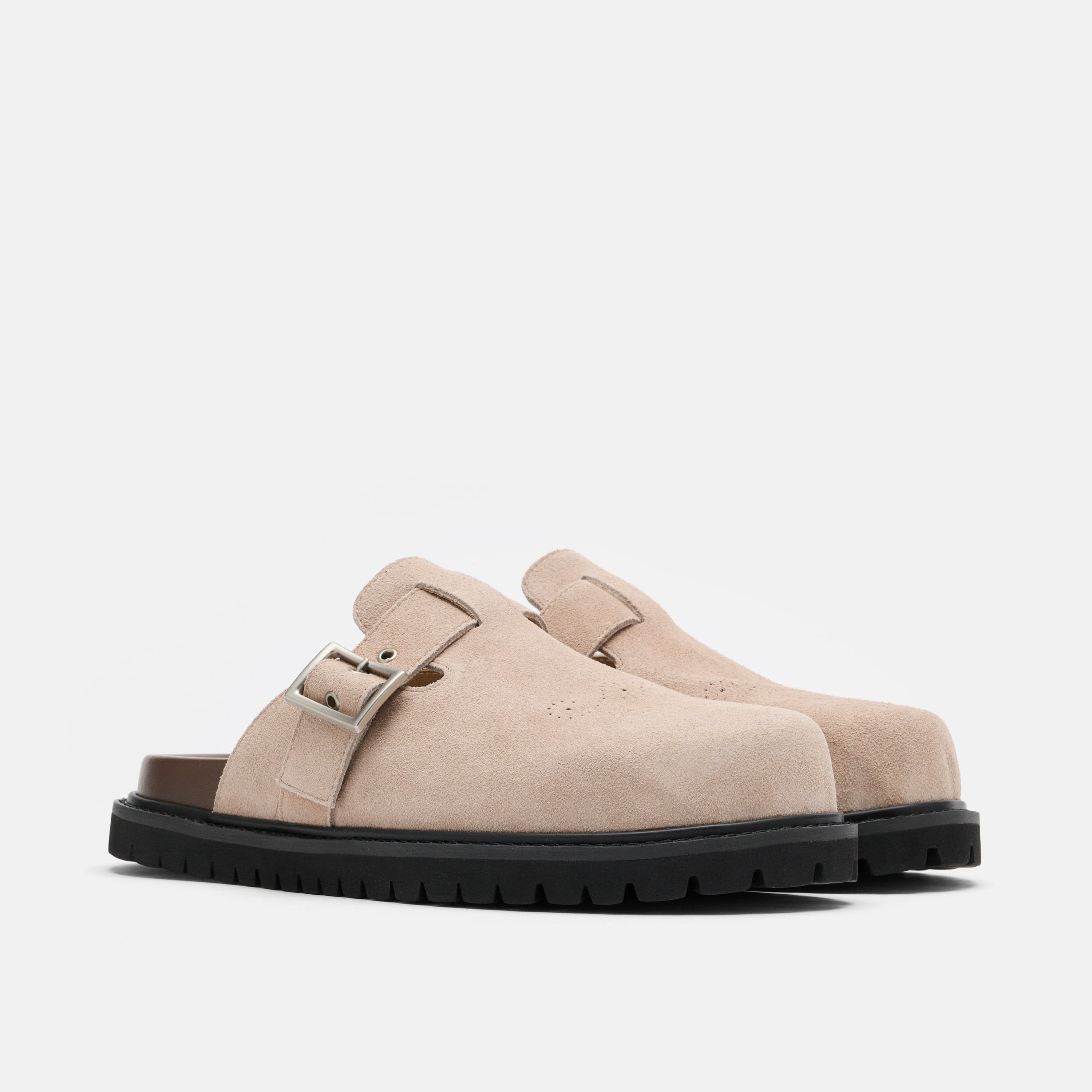 Shiloh Tan Suede Clogs - Image 2